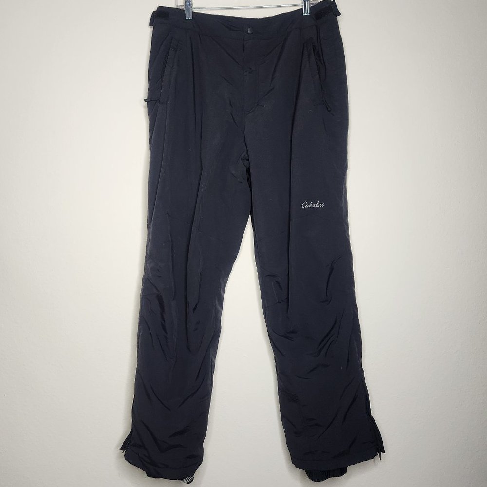 Cabela's Mens Large Snow Ski Black Pants Primaloft nsulation